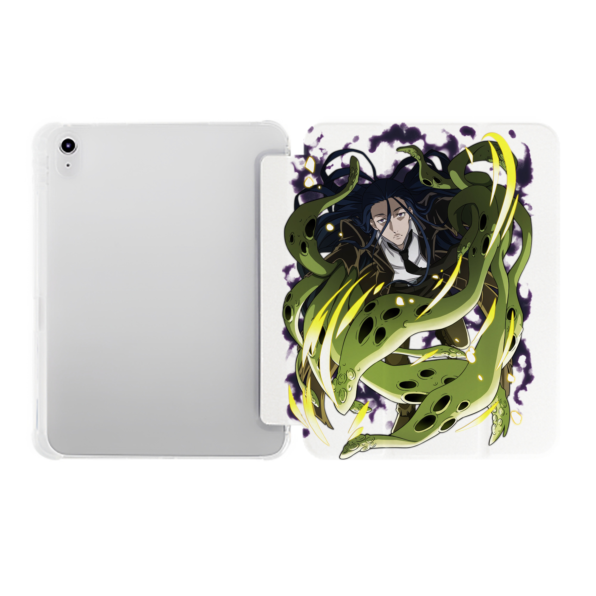 （画像用） 文豪ストレイドッグス Bungo Stray Dogs IPad ケース ペン収納付き 三つ折りスタンド PUレザー×シリコン 対応機種9.5/10.5/10.9インチ